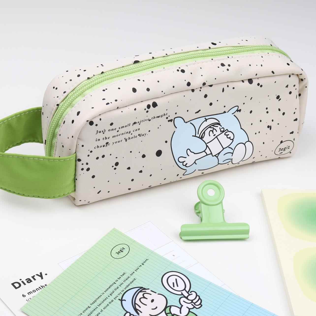 3egiz原创经典款笔袋大容量小众日系文具袋简约女生初中文具盒