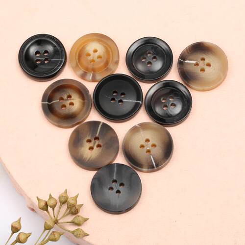 新款直销树脂纽扣花纹米白咖花大风衣钮扣黑色女男士童西装外套大