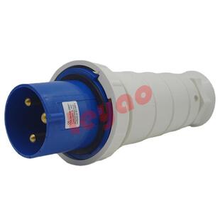 工业插头043防水插头IP67125A3P防雨插头蓝色一代插头