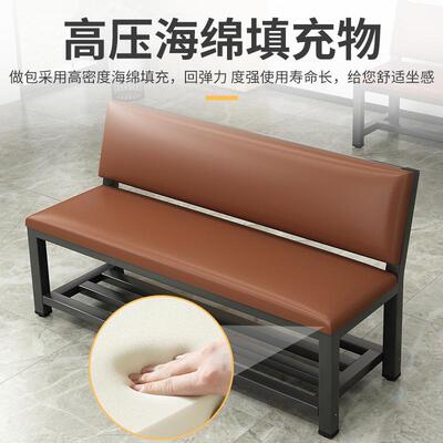 软包凳子靠背诊所健身房体育休息椅0614工业长风服场装条店试换鞋