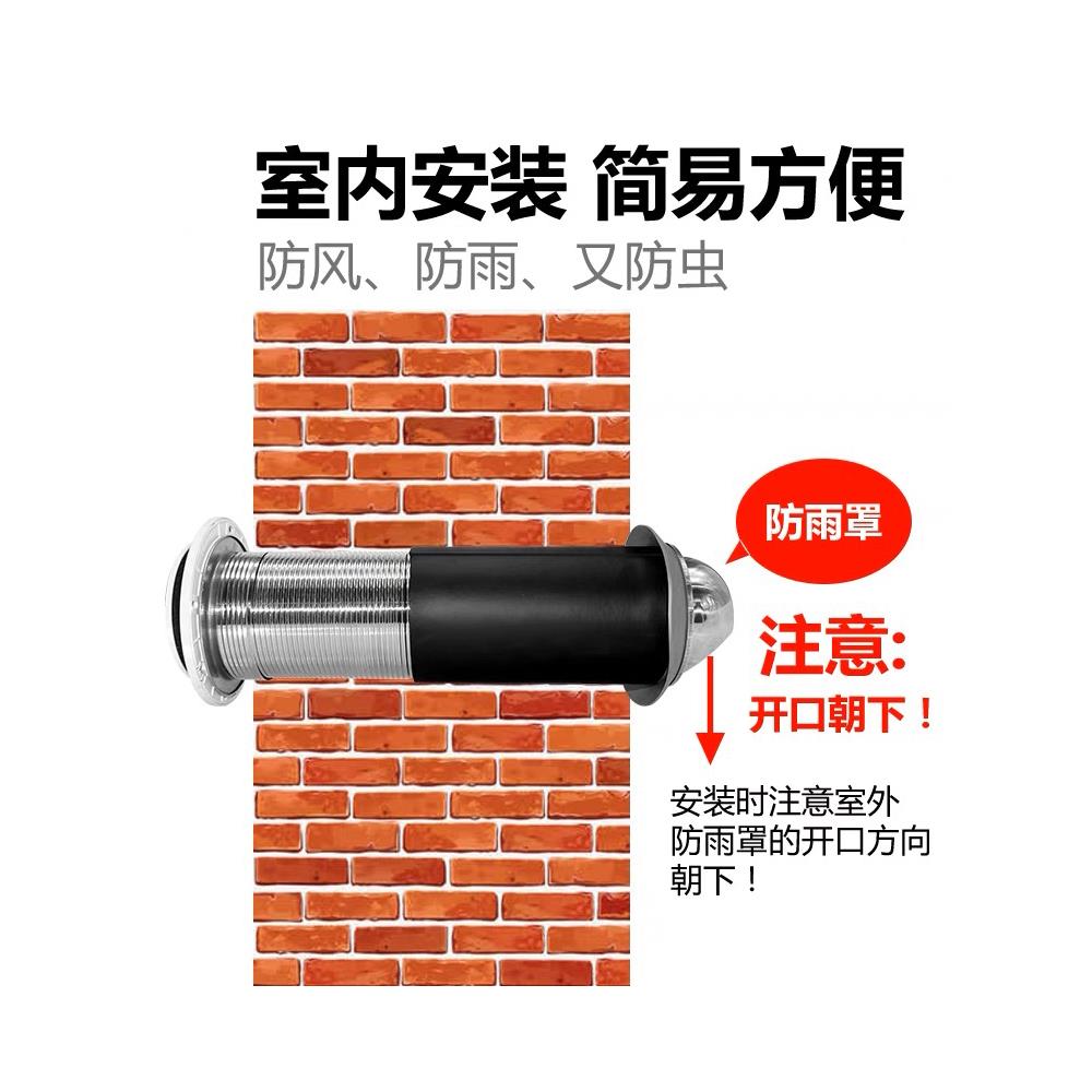 风帽穿RSQ墙室排风外墙防鸟风罩浴孔室内不锈钢排气排机气管出风