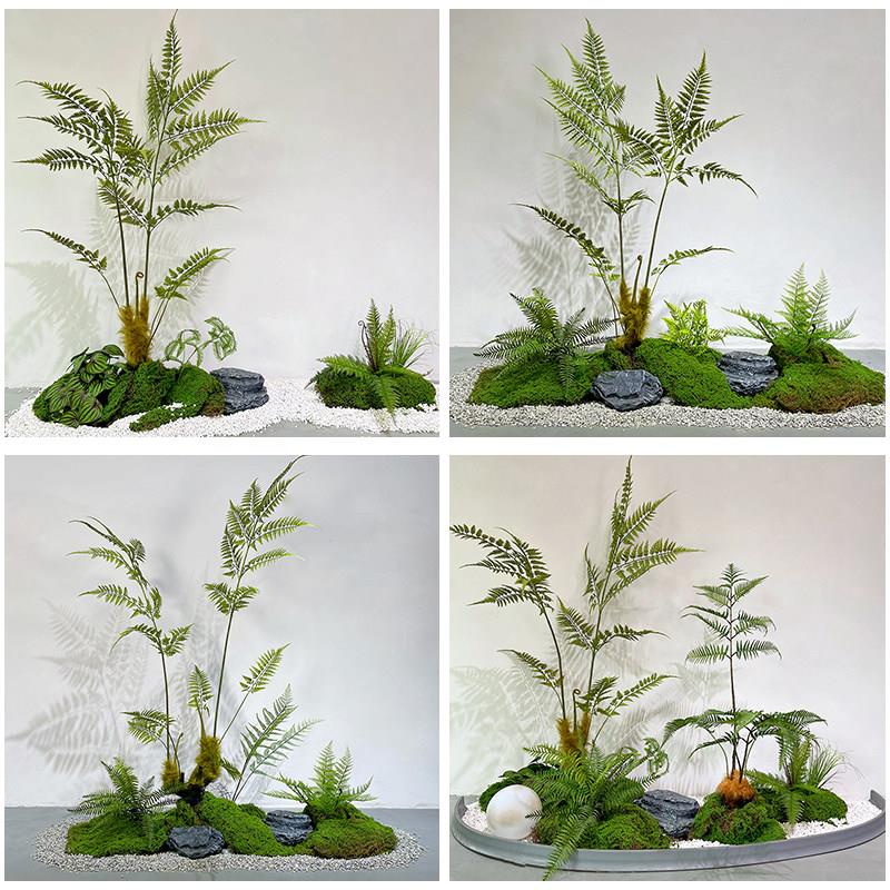 仿真蕨类植物金边猴头蕨商场仿服装店橱窗景观店铺假植物装饰摆件