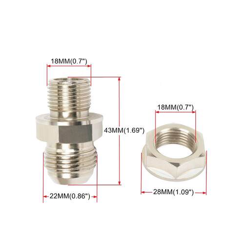 汽车涡轮涡轮油底壳回油排放塞适配器插头螺母10AN转M18x1.5