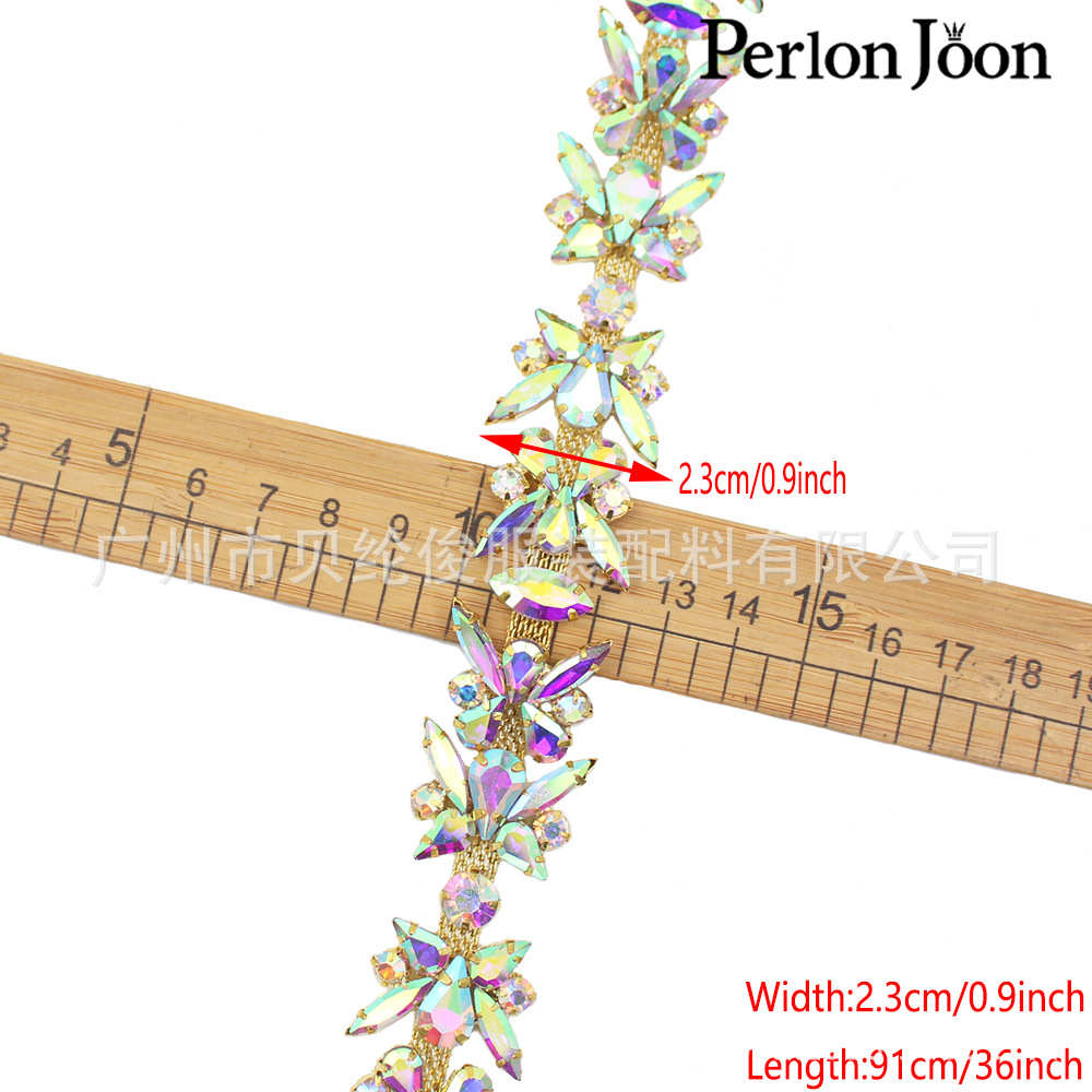 花式装饰婚纱链玻璃热卖形状钻烧焊蝴蝶款式ab码电商组合鞋子