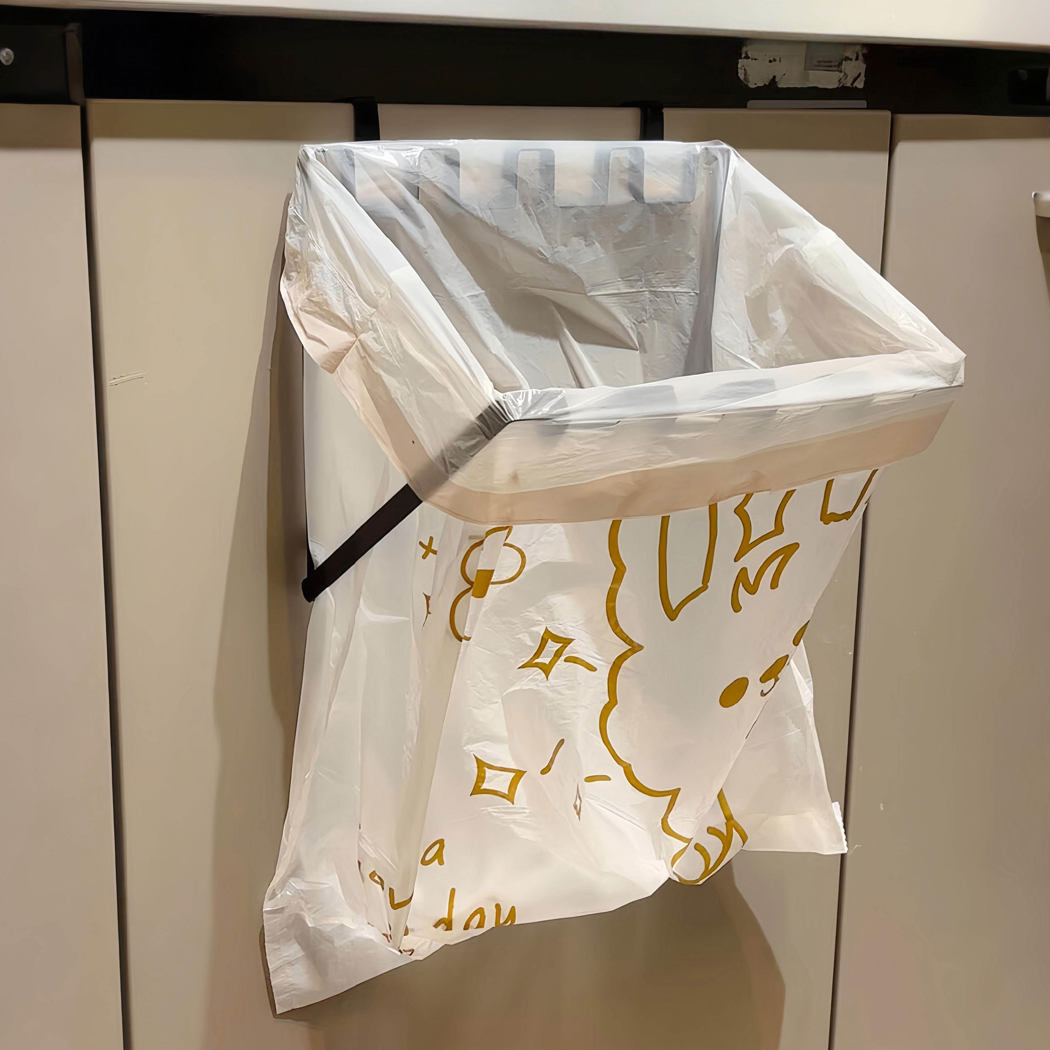 厨房垃圾桶挂式可折叠垃圾架垃圾袋支架整体橱柜悬空架子免打孔垃