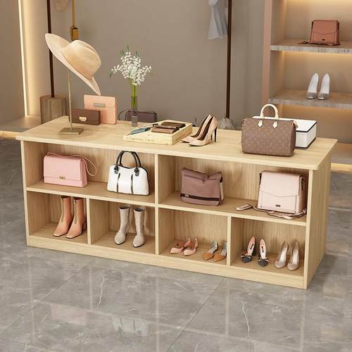 服装店中岛柜双面展示柜白色展台童装店女装流水台服装桌子展示台