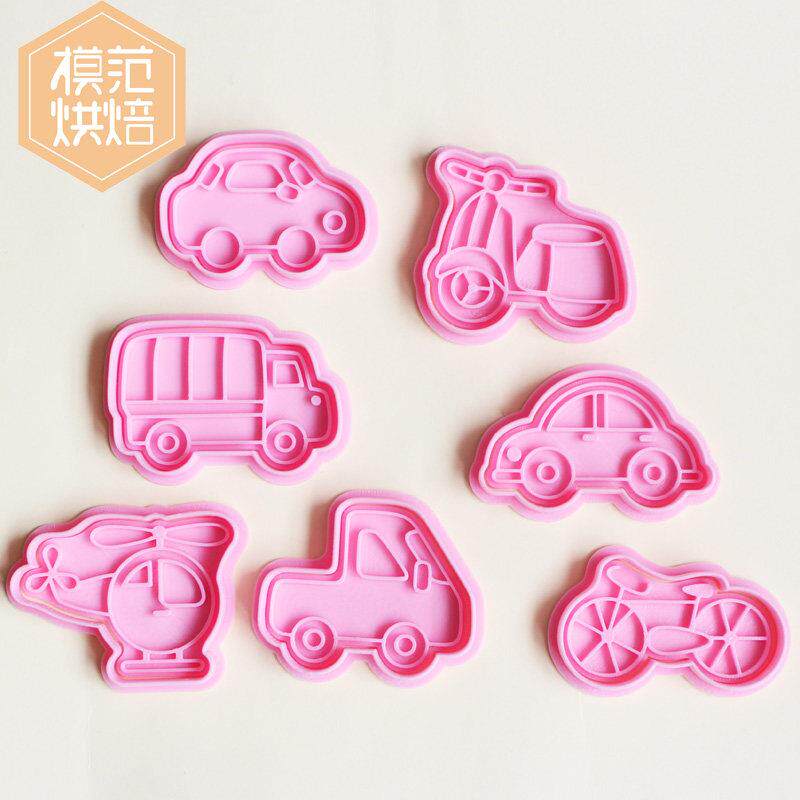曲奇饼干模具按压式烤饼干模具3d立体卡通小汽车饼干模具烘焙家用