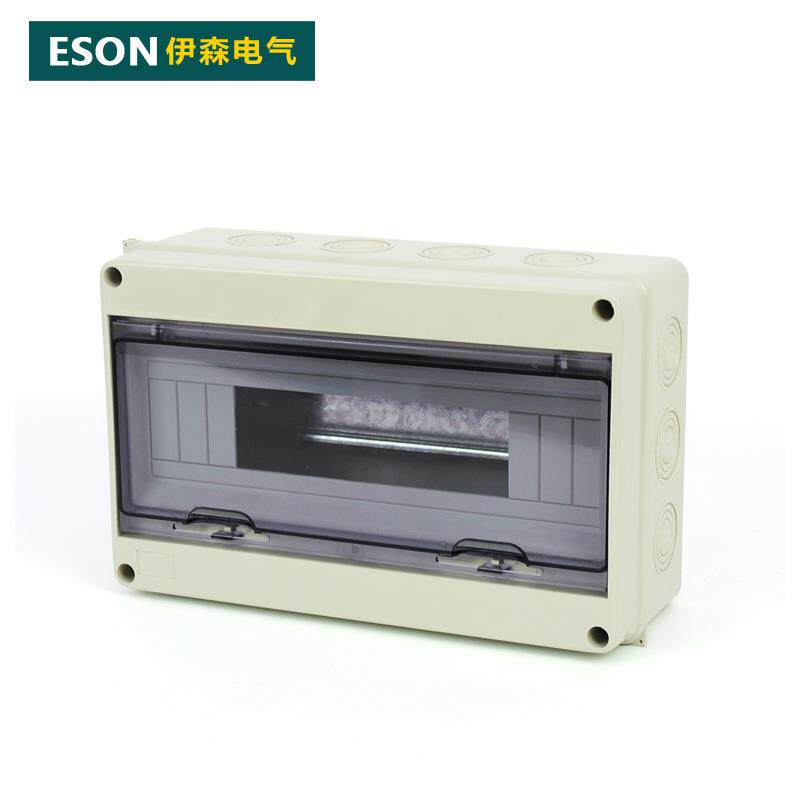 配电箱 强电箱带透明盖 15回路 空气开关箱 塑料接线箱户外防水箱