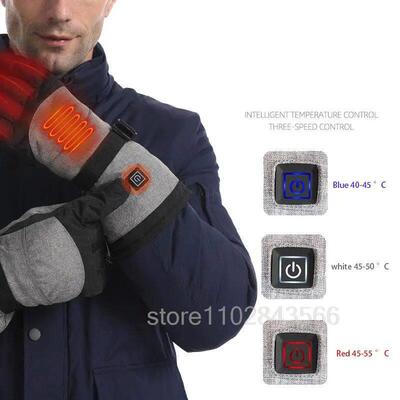 Heated Gloves With Battery Case Powered Electric Heating Han