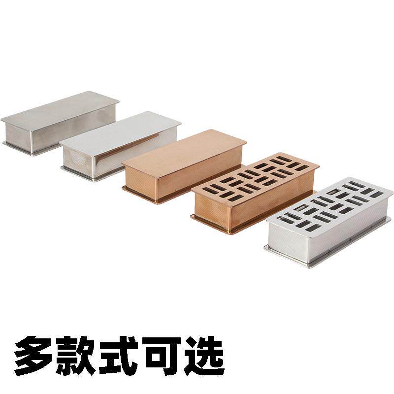卓晋不锈钢镀金简约牙签盒酒店会所餐厅牙签盅长方形创意牙签瓶