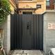 铝合金百叶大门小区户外别墅庭院门自建房入户院子门铁艺双开门铝