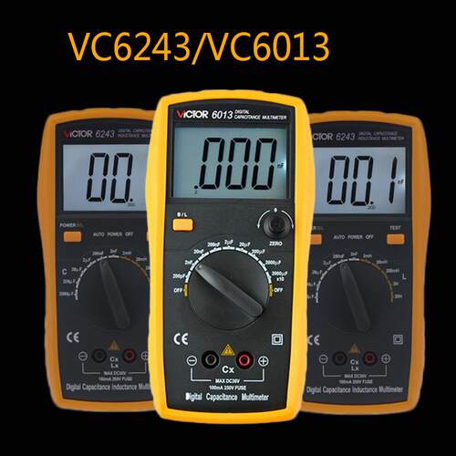 胜利VC6013/6243数字电感/电容表高精度万用表数字电容表