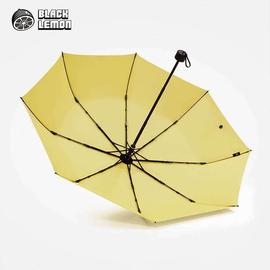 blacklemon黑柠檬纳米拒水纯色三折伞折叠晴雨两用小巧随身可携式