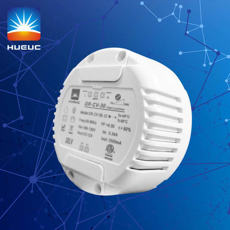 厂家供应80W圆形0-10V 1-10V调光电源 恒压/恒流电源 CE ERP认证