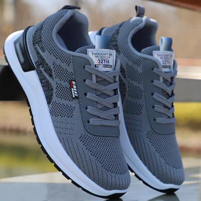 男鞋夏季透气2025新款休闲鞋子潮鞋百搭旅游鞋男士网面跑步运动鞋