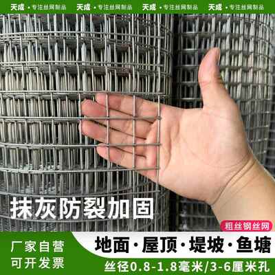 地面屋顶水泥防裂钢丝网抹灰加粗批荡堤坡建筑混凝土抗裂铁丝网