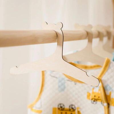 20Pcs Wooden Kids Hangers 9 inch Smooth Toddler Wooden Hange