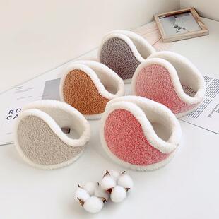 Thickened fluffy earmuffs for winter, designed to keep stude