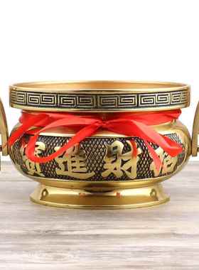 铜香炉大小号香薰炉供佛檀香炉家用室内焚香碗仙家财神供奉插香钵