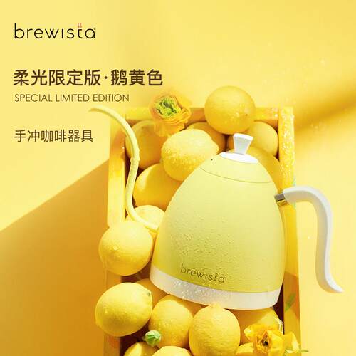 Brewista纯色系列智能控温手冲咖啡壶家用细长嘴温控壶器具0.6L