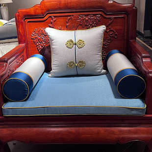 新中式高精密沙发垫提花国风高级感红木客厅家具乳胶坐垫抱枕罩套