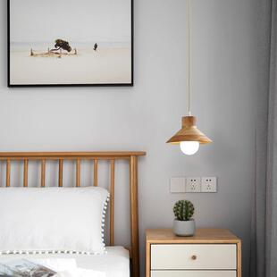 北欧玄日式三灯头实木吊简廊约书房床头餐厅酒FL-MD-01吧前台关走