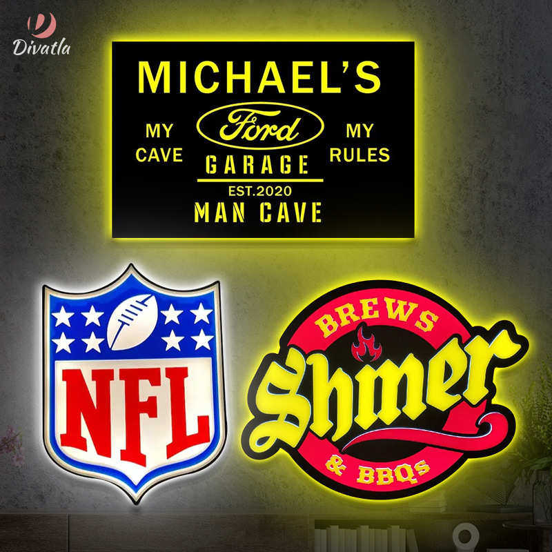 定制灯箱商业logo酒吧橄榄球联盟装饰灯LED招牌发光霓虹灯牌,商业/办公家具,广告牌/标识牌,淘宝优惠券,粉丝福利购,淘宝优惠卷