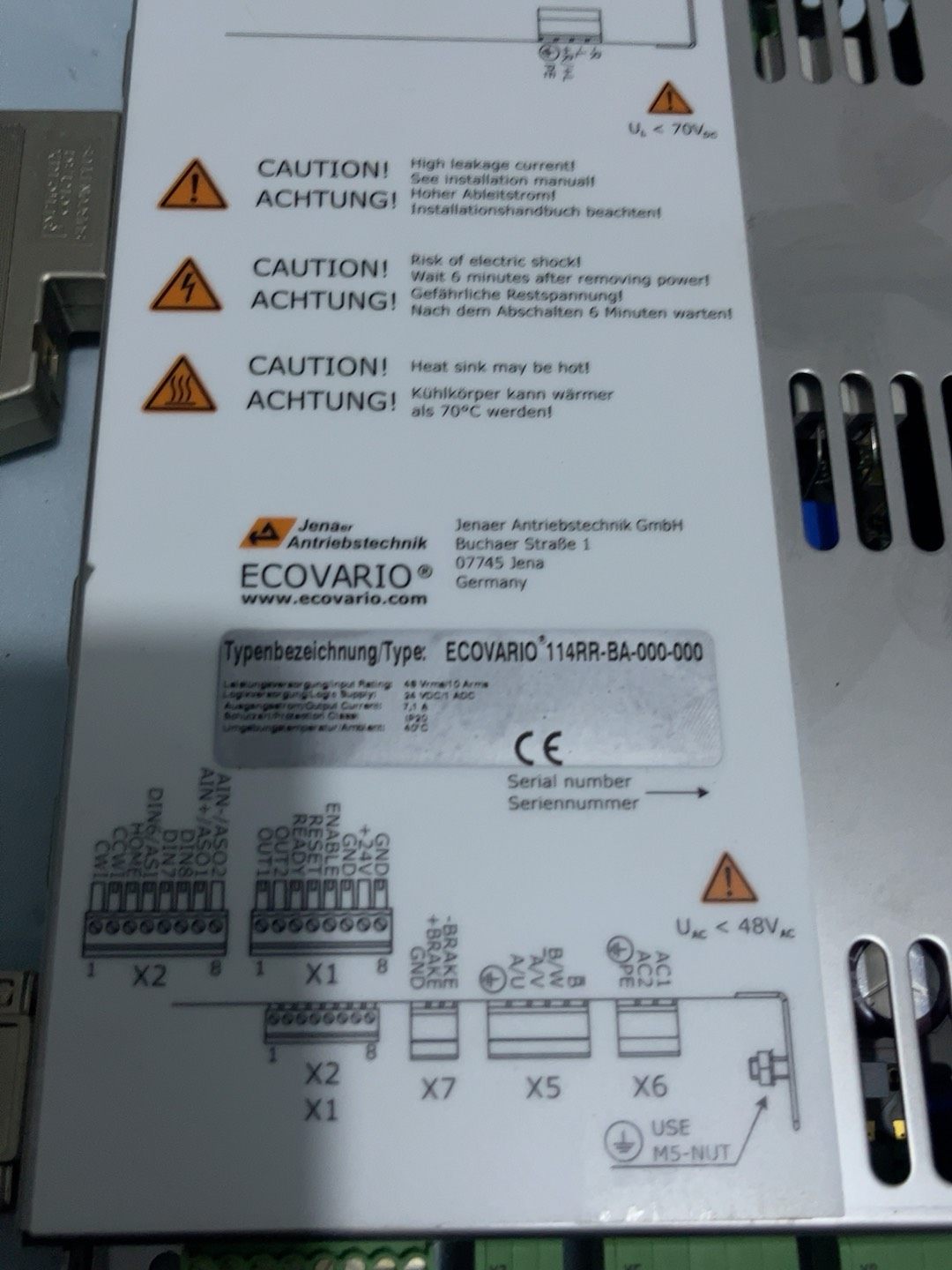 ECOVARIO 114RR-BA-000-000拆机驱动，