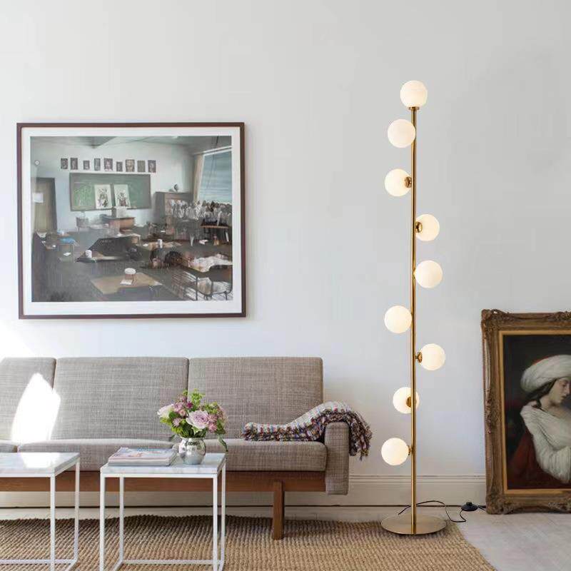 北欧轻奢落地灯客厅卧室书房简约个性玻璃圆形网红2026新款落地灯