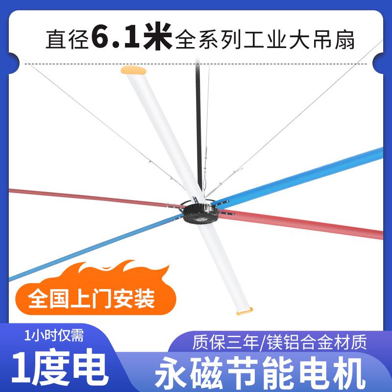 厂房工业扇大吊扇大仓库通风设备电变型频大风力大风量变频器风扇