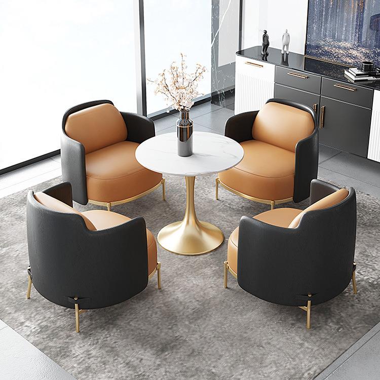 商务洽谈接待沙发咖啡厅餐厅休闲沙发桌椅组合办公室会客沙发椅