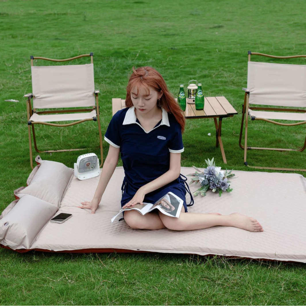 野营床帐气垫自动充气垫双人垫子篷米色露营午睡防潮垫床垫地户外,户外/登山/野营/旅行用品,充气床,淘宝优惠券,粉丝福利购,淘宝优惠卷