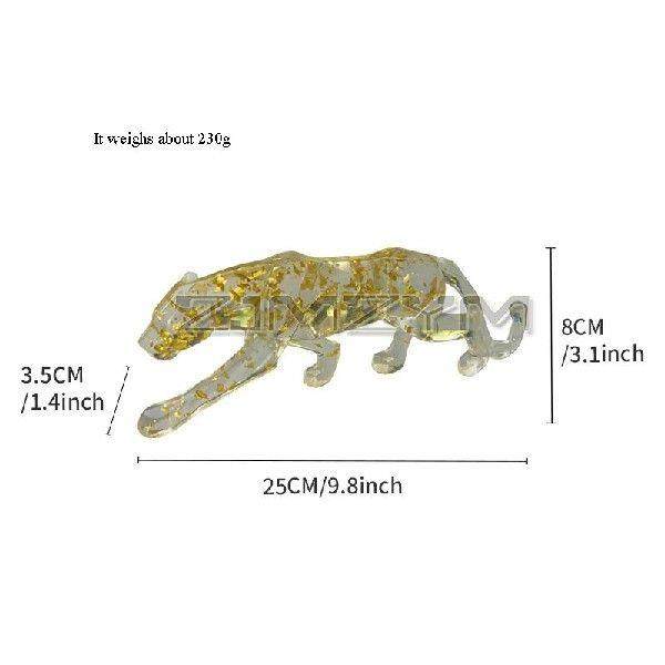 Transparent Geometry Leopard Decoration Room Decor Resin
