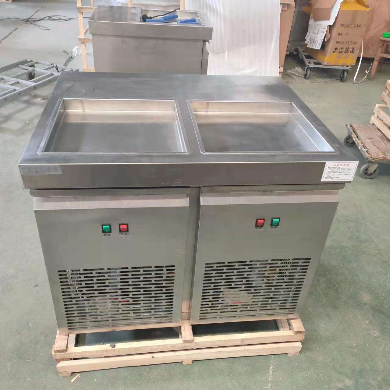 炒酸奶机商用厚切炒冰机炒锅45公分3厚度可生产7深度奶茶