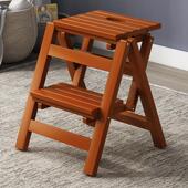 多功能家用折叠实木梯子加厚三四步爬梯室内登高凳便携楼梯免直销