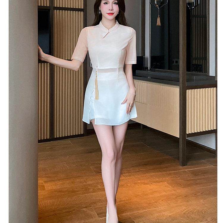 2026新款足浴技师工作服女高端新中式采耳养生馆会所裙裤套装