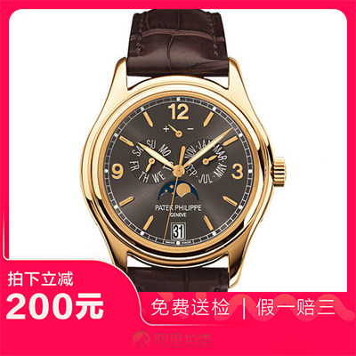 捡漏95新百达翡丽复杂功能计时黄金月相自动机械男士手表5146J图片