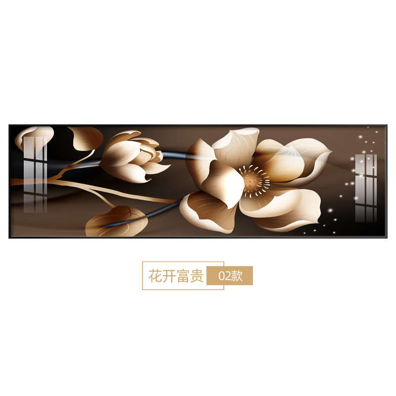 壁画简约北欧背景客厅床头沙发卧卧室挂画墙面牡丹花现代装饰画主图片