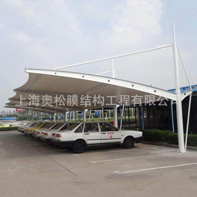 大量家用膜结构停车篷景观停车遮阳棚膜结构停车棚
