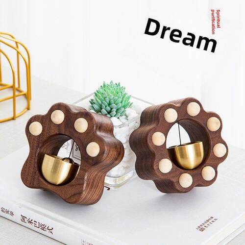 樊羽家入户门铃铛猫爪风铃吸门式铜铃铛进门提醒乔迁礼物卡通挂饰