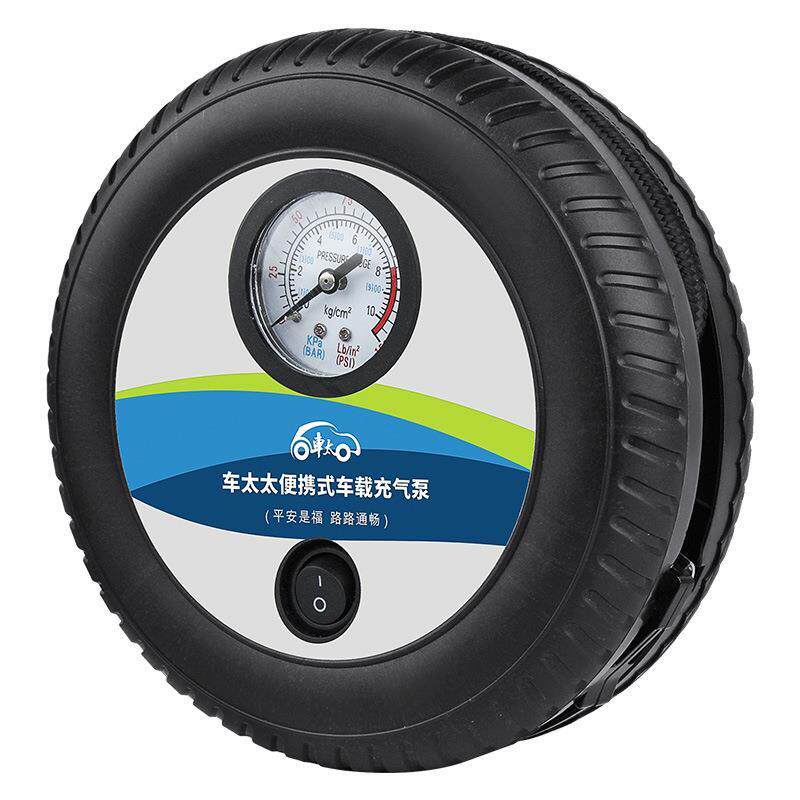 迷你充气泵12v 汽车电动便携式车载打气机指针气泵轮胎充气
