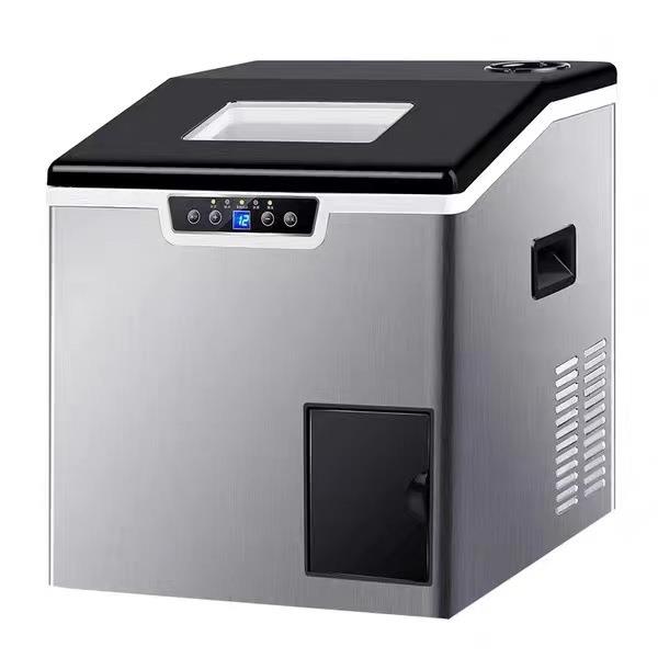 恒洋制冰机商用奶茶店40kg大型冰块制作小型家用全自动碎冰一体机