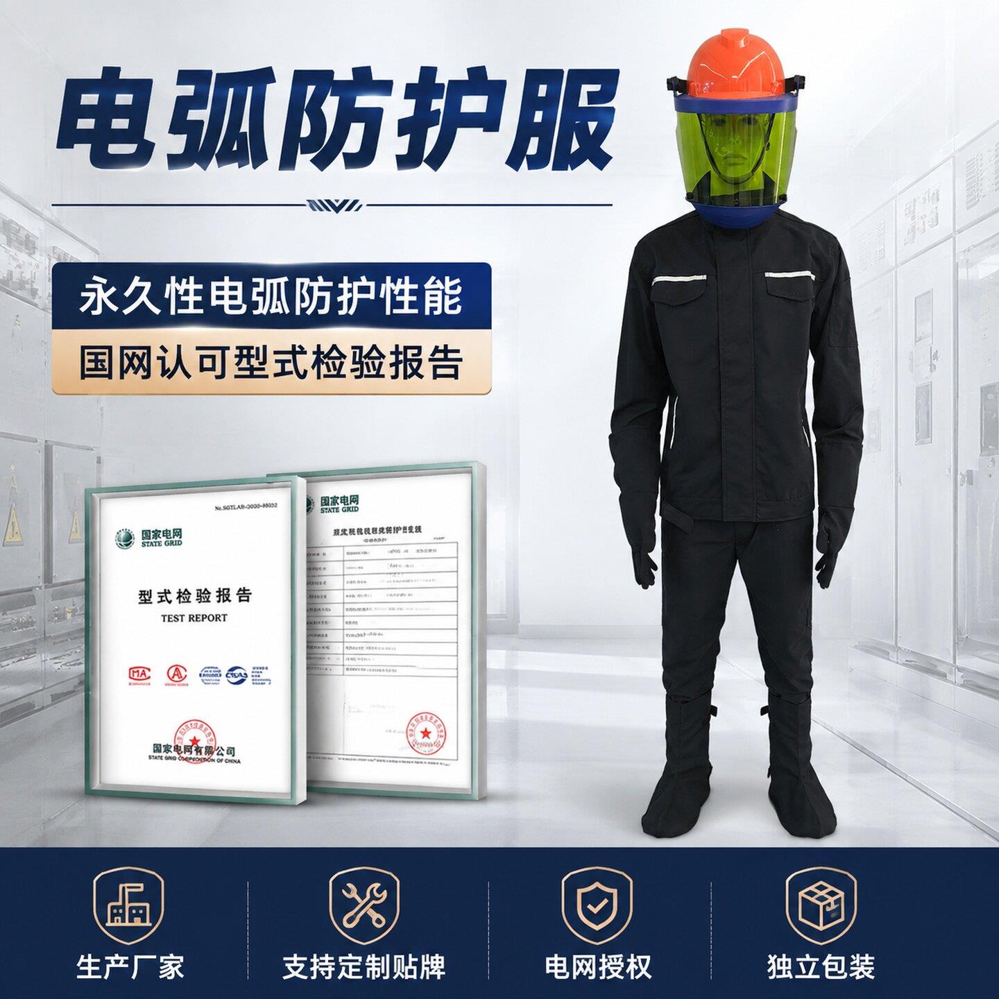 新国标防电弧服套装户外作业防护服 高热防电弧服装阻燃防护劳保