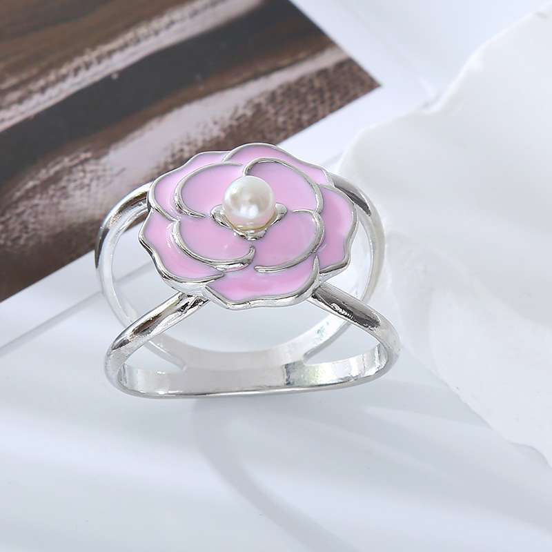 蝴蝶结山茶花跨境装饰珍珠胸针