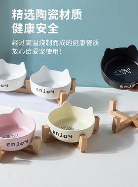 猫碗黑色陶瓷狗碗黑碗猫咪食盆狗盆狗狗喝水碗粮碗宠物水碗防打翻