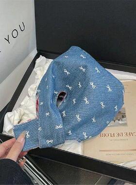 Canvas Tote Bag Mini INS Fashion Purse Bownot Designer