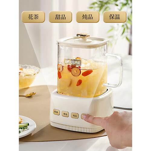 新型高颜值小方炖健康壶玻璃茶机家用多功能办公室小迷你一人