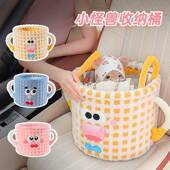 车载后备箱收纳箱小怪兽汽车副驾驶收纳车用后排整理储物箱车装 饰