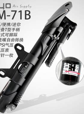 台湾GIYO公路登山自行车打气筒高压可携式迷你小型家用骑行篮球足