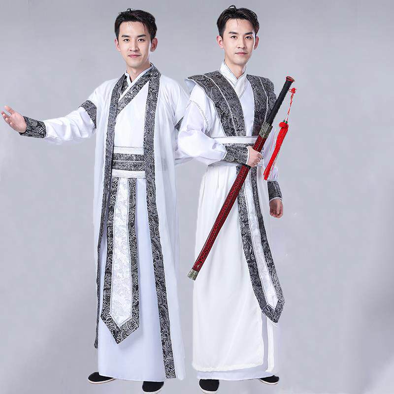 毕业班拍照古代汉服男女同款古装服装书生影视唐装大侠客年会演出